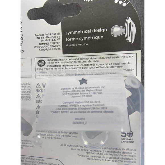 Tommee Tippee Woodland Stars Buck Antlers Orthodontic Set‎ Of 2 Pacifiers - Picture 6 of 6